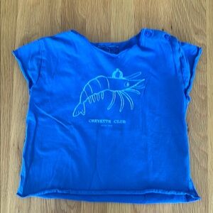 Arsene & les Pipelettes (French) Blue Kids Shirt with Embroidered Design